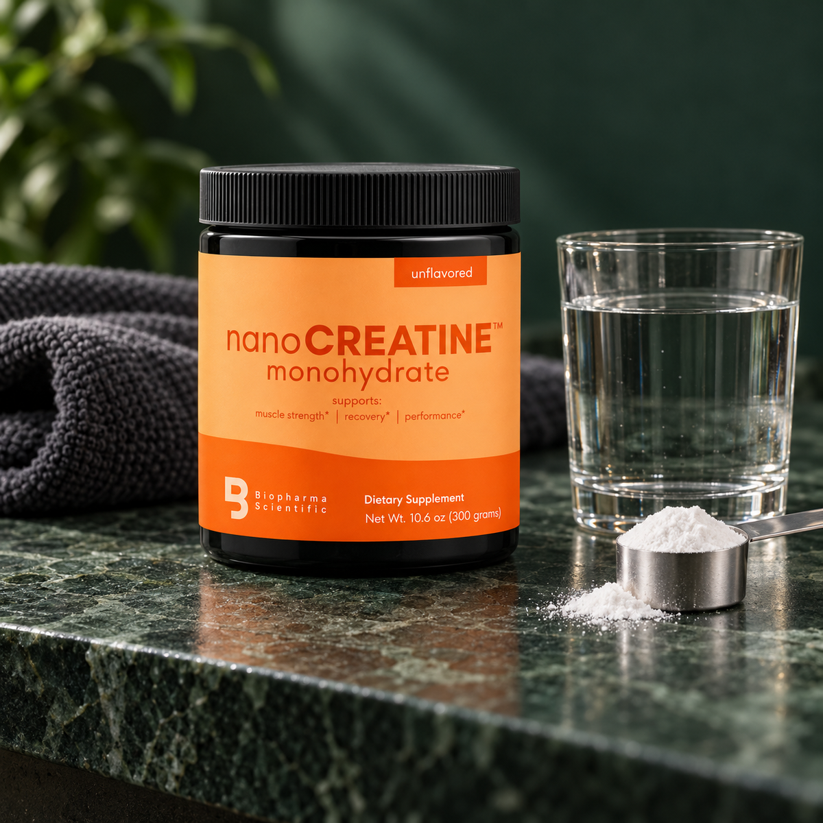 NanoCreatine unflavored powder daily water ritual