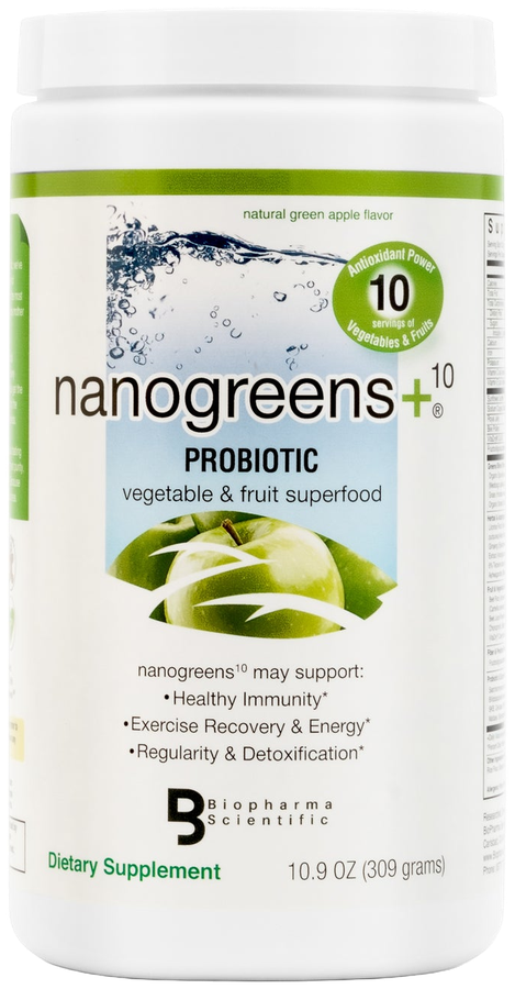 nanogreens+ probiotic: green apple