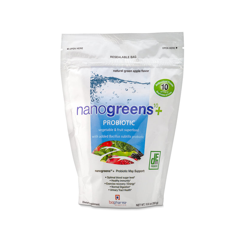 nanogreens+ probiotic: green apple