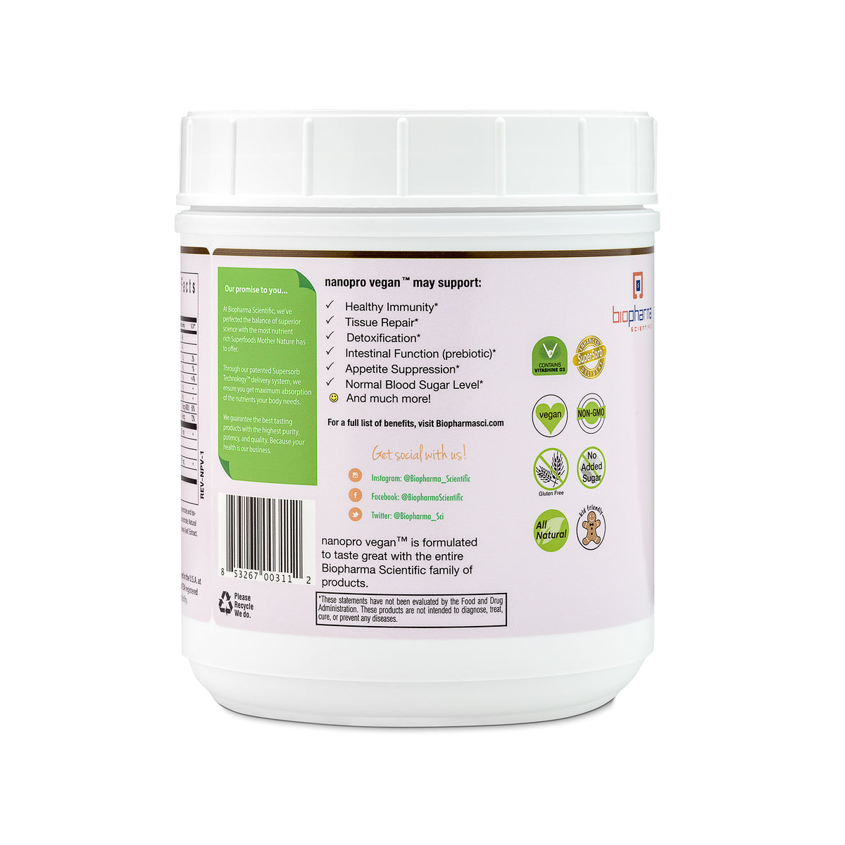 nanopro: vegan biopharmasci